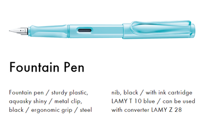 Safari | Fountain Pen (Fine) - AQUA SKY #L0D1F