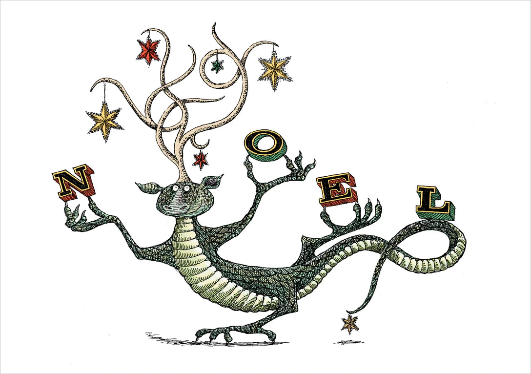 Grenade | Cartes de Noël en boîte - GOREY DRAGON #C306
