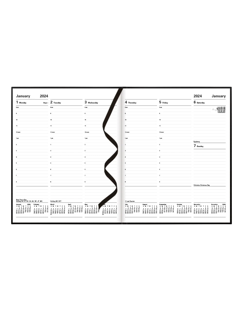 2025 Principal | Week to View Planner (Quarto) - BLACK #C30YABK