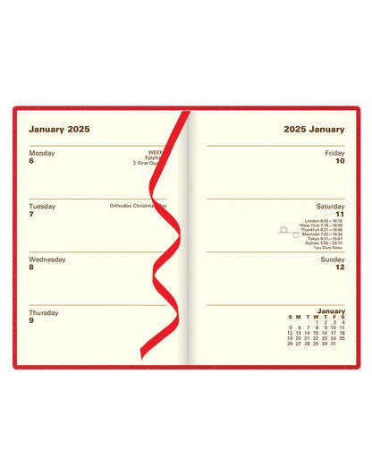 2026 Belgravia | Week to View Planner (Mini) - RED #C33ERD