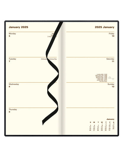 2026  Belgravia | Week to View Planner (Slim) - BLACK #C33SUBK
