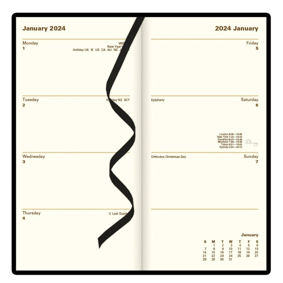 2025 Signature | Week to View Planner (Slim) - BLACK #C38SUBK