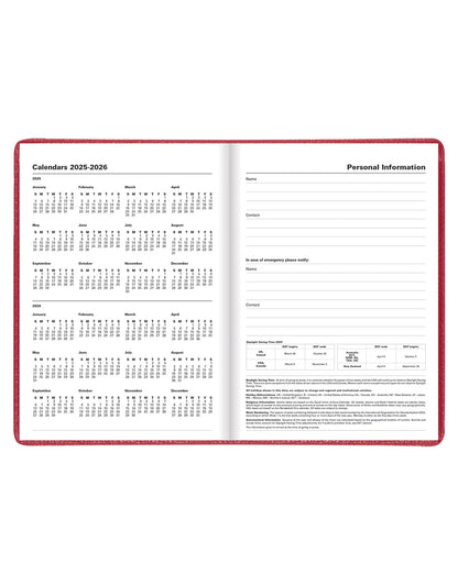 2025 Milano | Week to View Planner with Appointments (A5) - RED #CTO3XURD