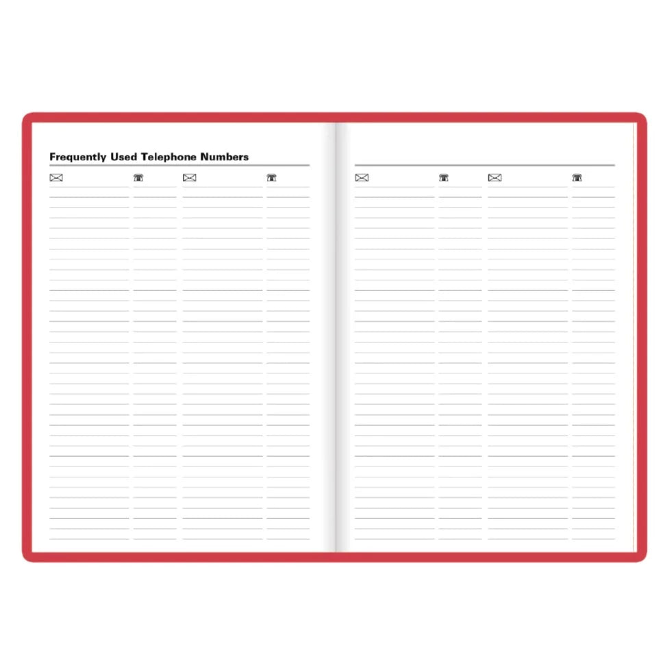 2026 Milano | Week to View Planner with Appointments (A5) - RED #CTO3XURD