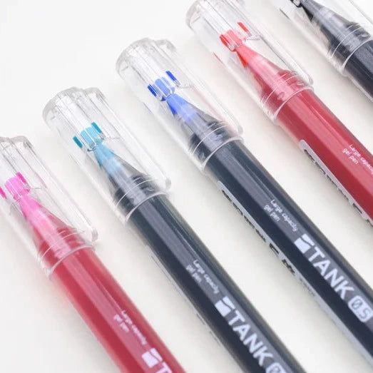 Gel Pen | TANK Large Capacity Pen (0.5 tip) - RED