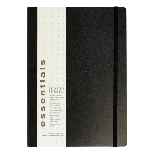 Dot Grid Journal | Essentials Notebook A4 - BLACK #327758-2