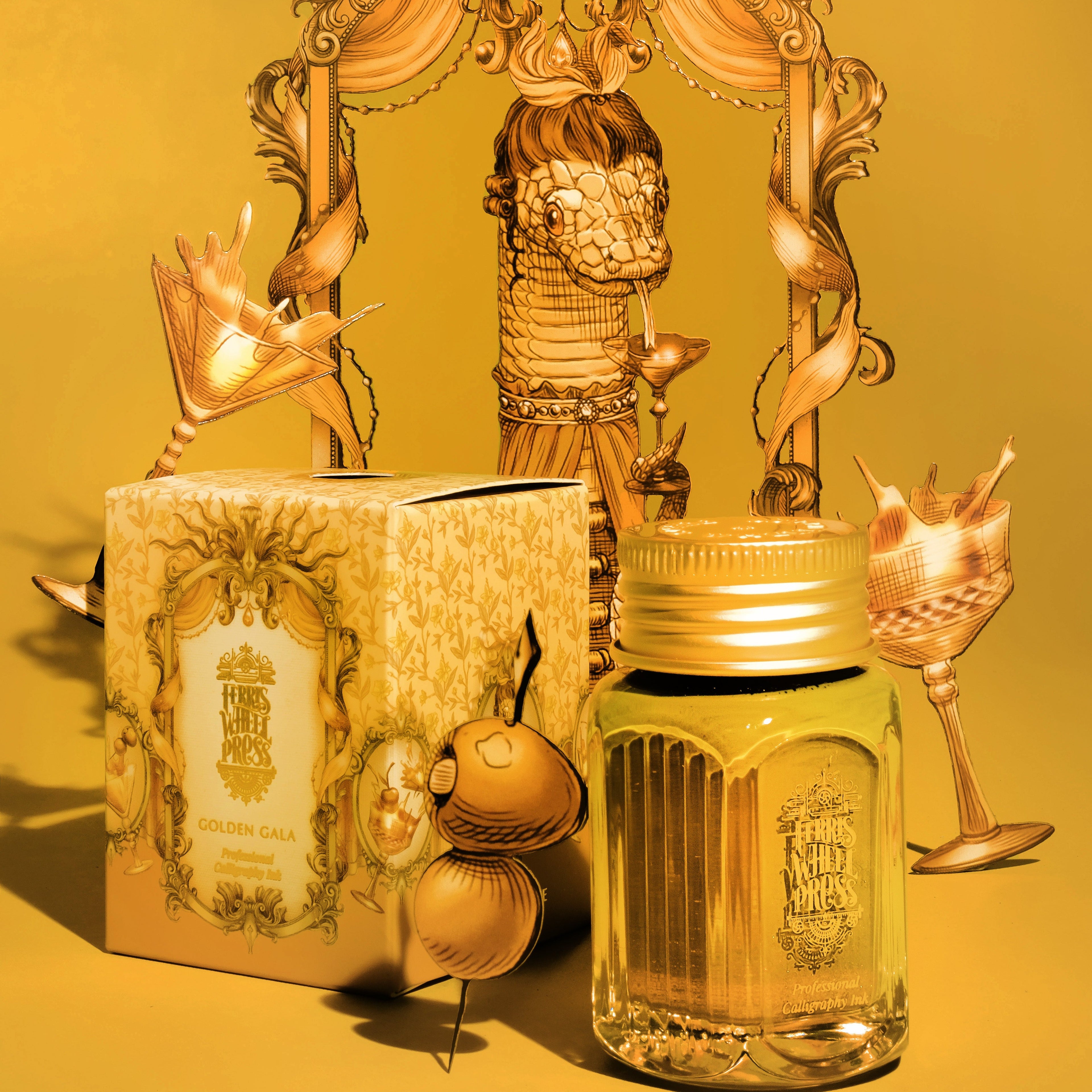Fanciful Events Calligraphy Ink | 28 mL - GOLDEN GALA #CAL-INK-GG
