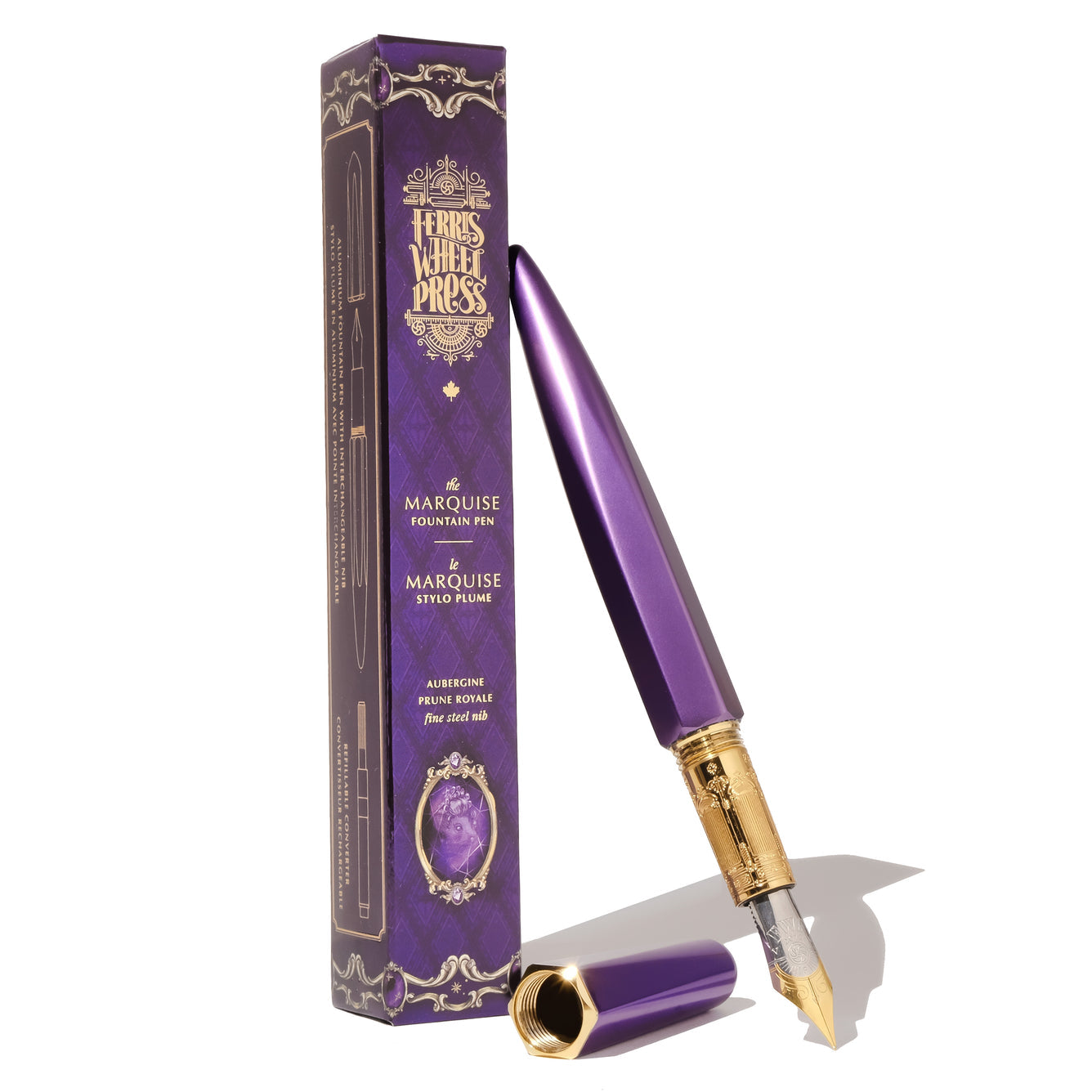 The Marquise Fountain Pen | Aubergine - MEDIUM