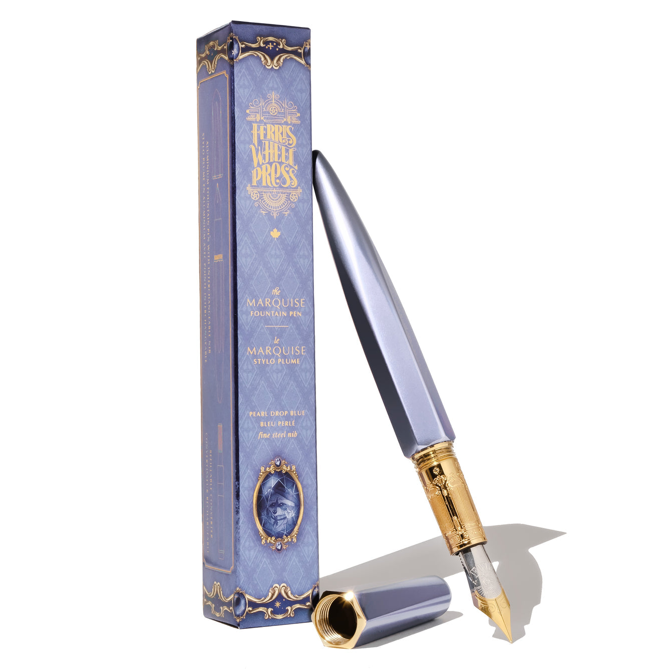 The Marquise Fountain Pen | Pearl Drop Blue - FINE