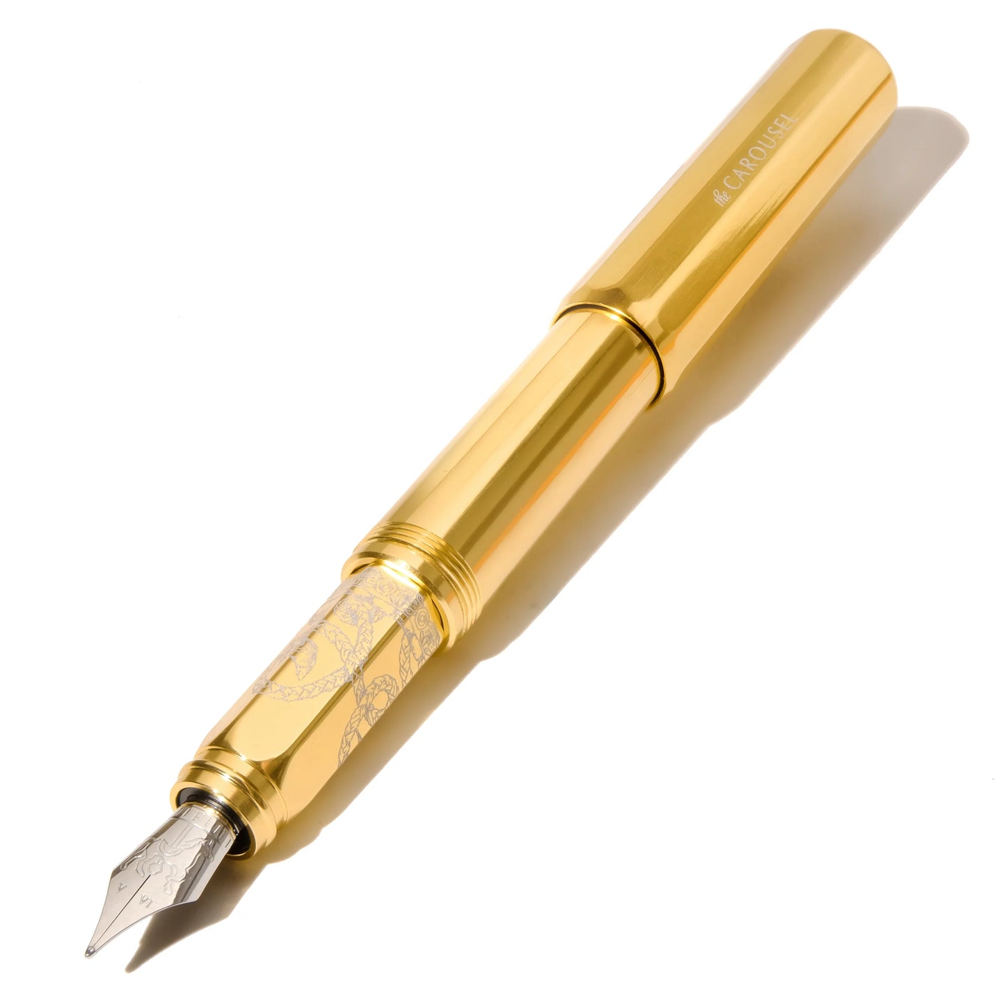 Aluminium Carousel  | Fine Nib - PLAITED GOLD TRESS #ACRSL-F-PGT