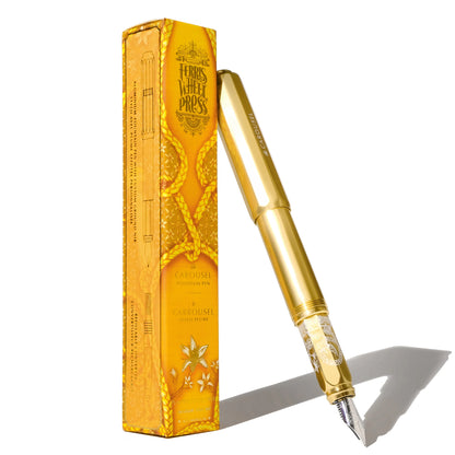 Aluminium Carousel  | Fine Nib - PLAITED GOLD TRESS #ACRSL-F-PGT