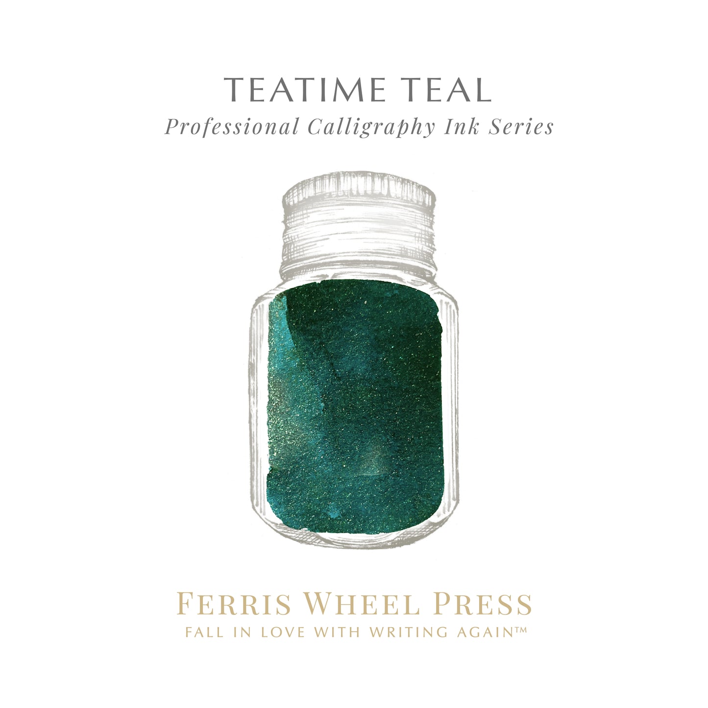 Fanciful Events Calligraphy Ink | 28 mL - TEATIME TEAL #CAL-INK-TT