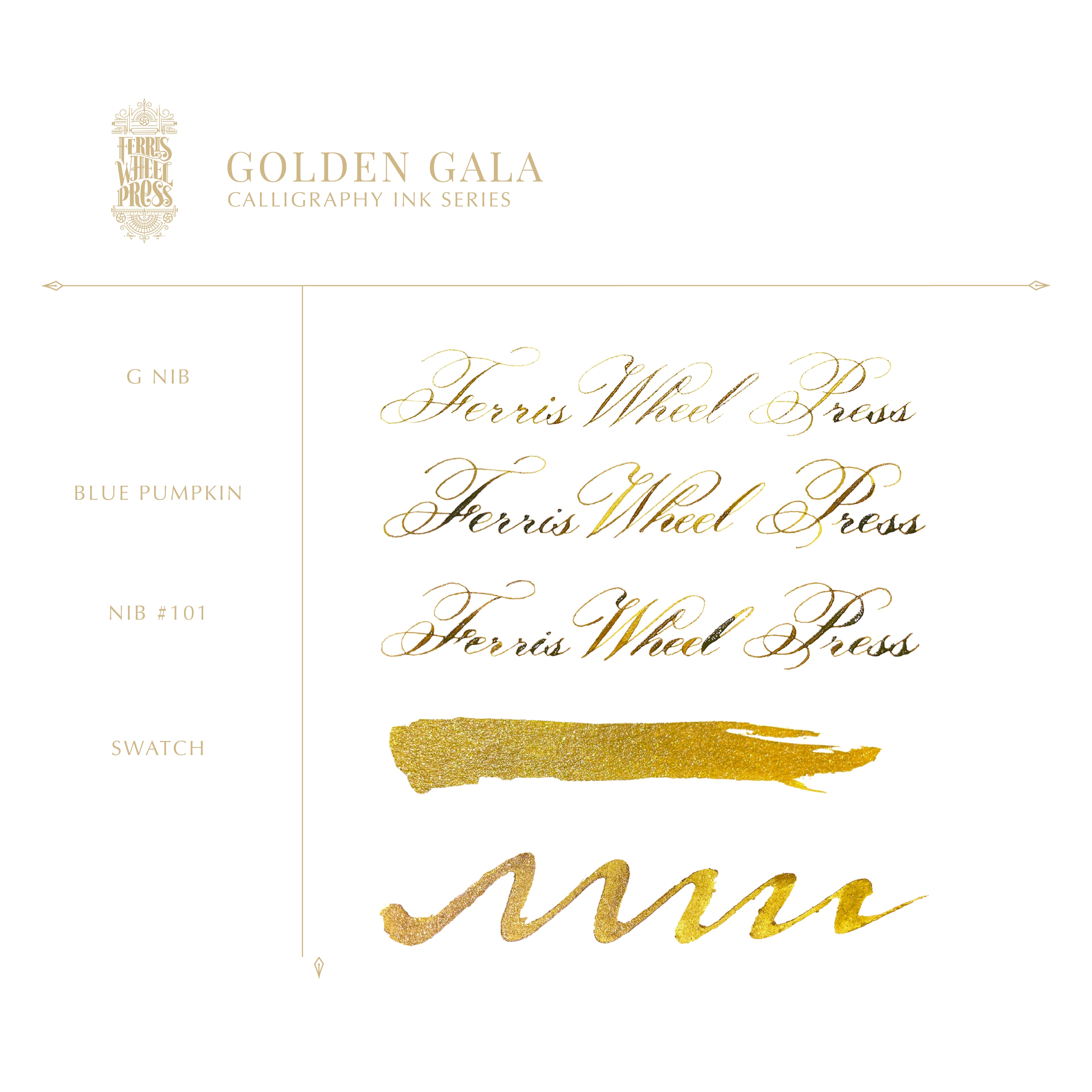 Fanciful Events Calligraphy Ink | 28 mL - GOLDEN GALA #CAL-INK-GG