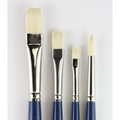 Paint Brush | Set - Acryloil Fine Hog Bristle Long Handle (4 pack) #07OAS-1