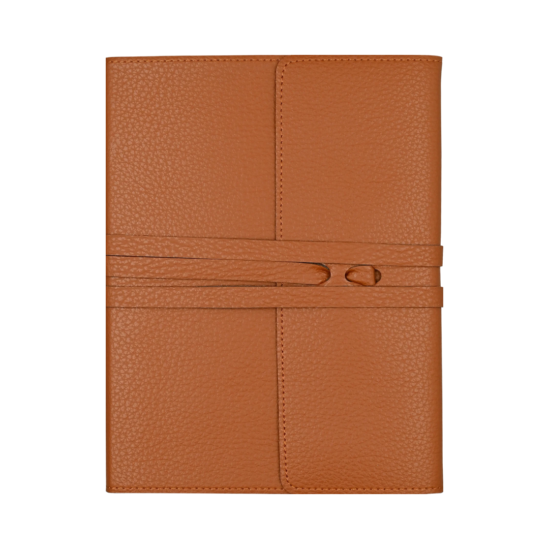 Journal | Faux Leather Wrap - BROWN #344861-2
