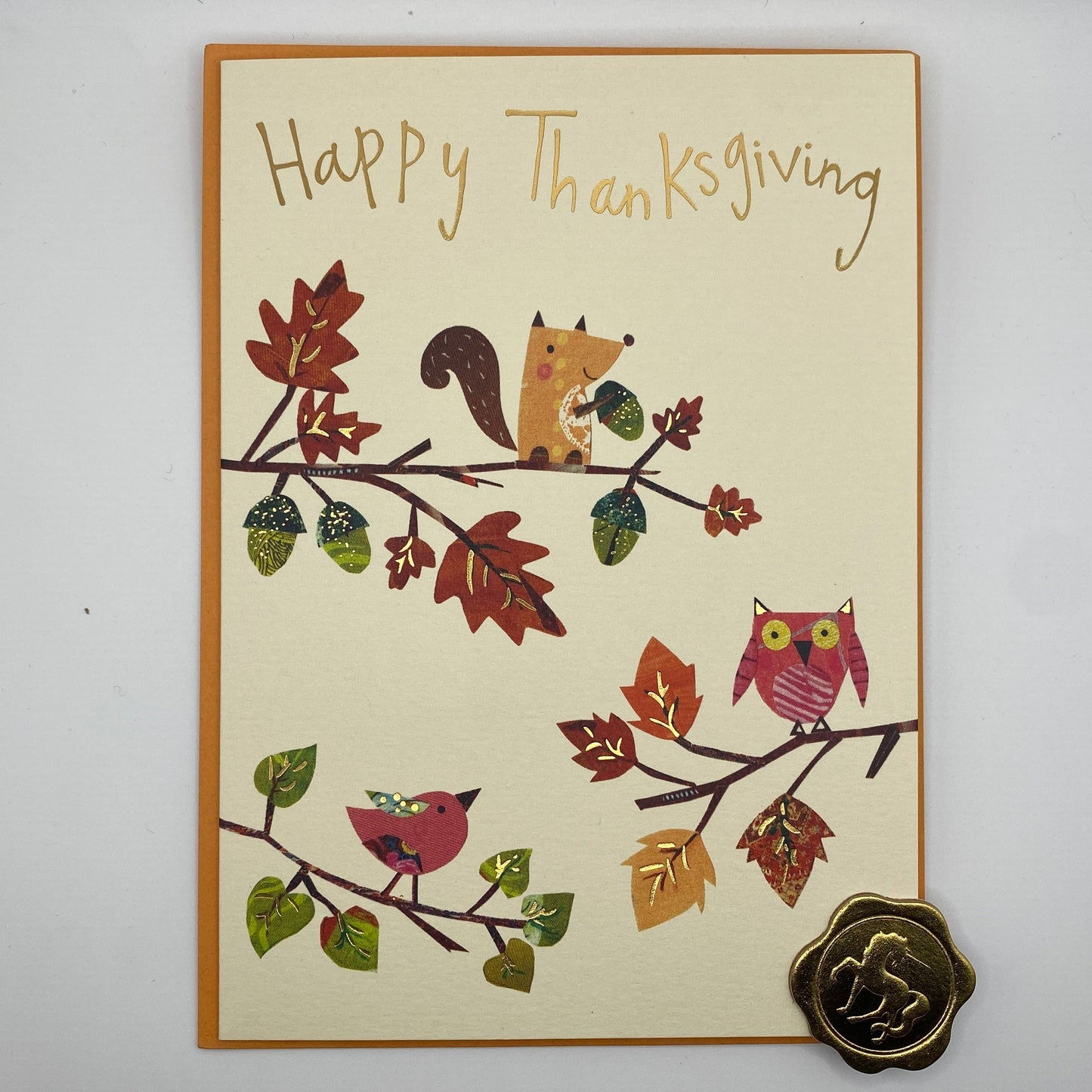 Thanksgiving Card | ANIMALS IN BRANCHES #NTH-0032