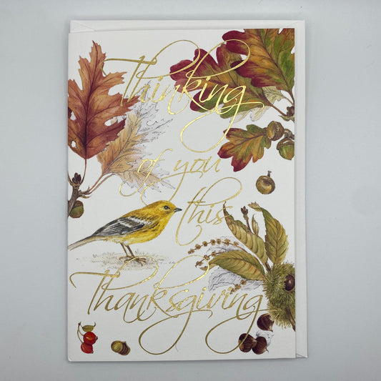 Thanksgiving Card | BIRDS & LEAFS #495-90495NE