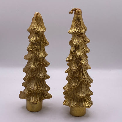 Candle Set | 5" Pine Tree X2 5" - GOLD #XS0438