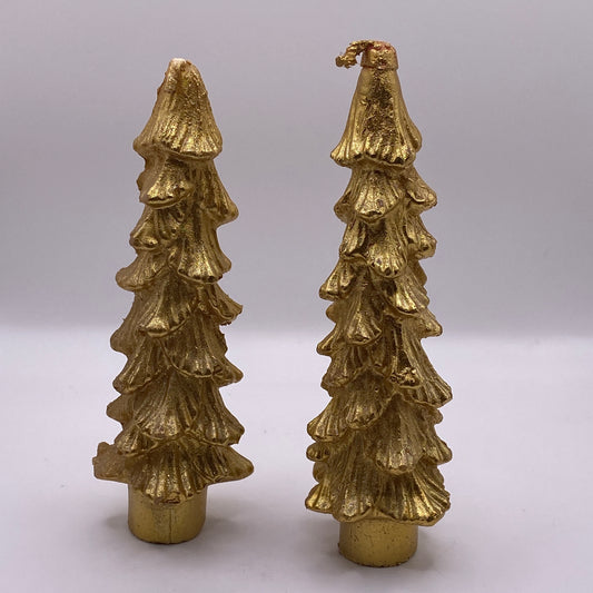 Candle Set | 5" Pine Tree X2 5" - GOLD #XS0438