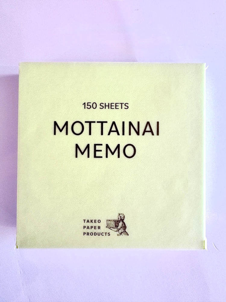 TAKEO PAPER MOTTAINAI MEMO | LIME BLUE NATURAL #1748317