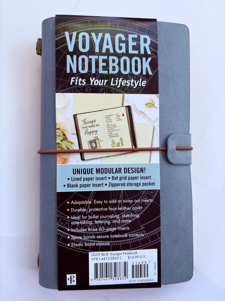 VOYAGER NOTEBOOK PETER PAUPER | LIGHT BLUE #32863-2