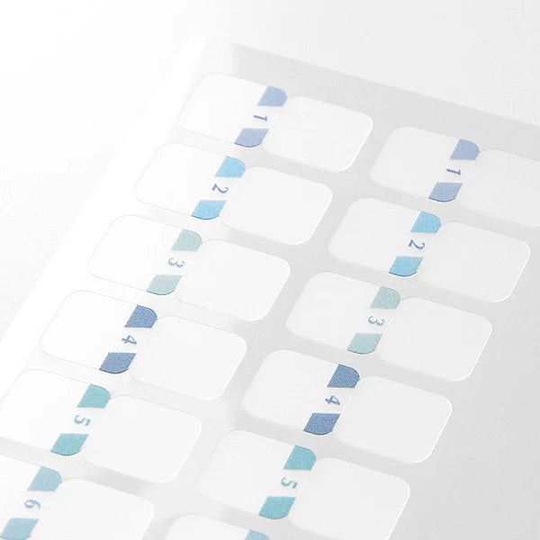 Sticker Package | Chiratto Numbered Index Tabs - BLUE #82606-006