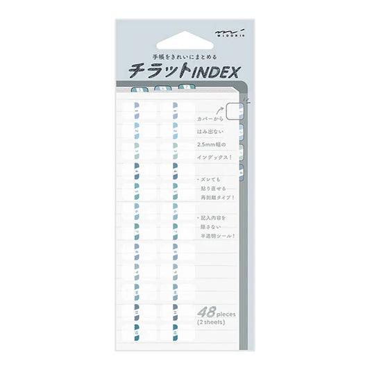 Sticker Package | Chiratto Numbered Index Tabs - BLUE #82606-006