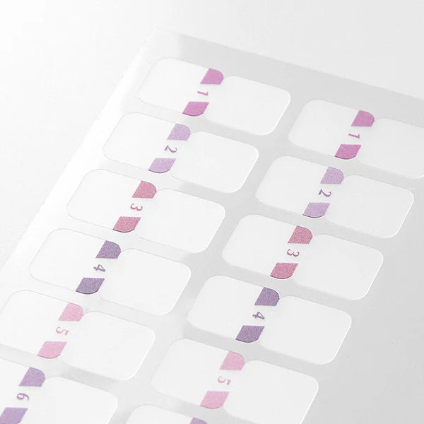 Sticker Package | Chiratto Numbered Index Tabs - PINK #82605-006