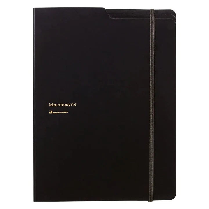 Mnemosyne | Notepad Folder with 5 pockets (A5)- BLACK #HN188A