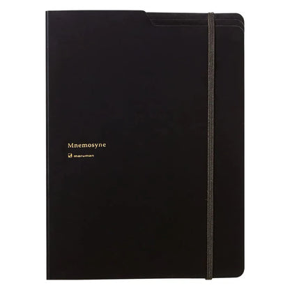 Mnemosyne | Notepad Folder with 5 pockets (A5)- BLACK #HN188A