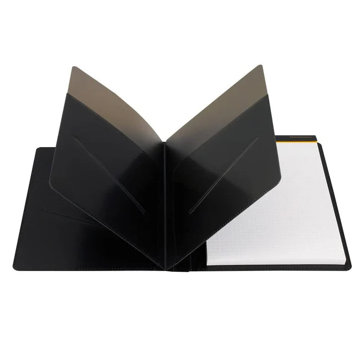 Mnemosyne | Notepad Folder with 5 pockets (A5)- BLACK #HN188A