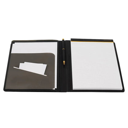 Mnemosyne | Notepad Folder with 5 pockets (A5)- BLACK #HN188A