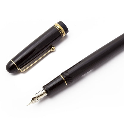 Fountain Pen | Custom 74 with Gold (Extra Fine) - BLACK #74-BKEF