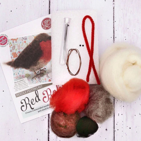 Needle Felting Kit RED ROBIN CKC NF 134 The Papery