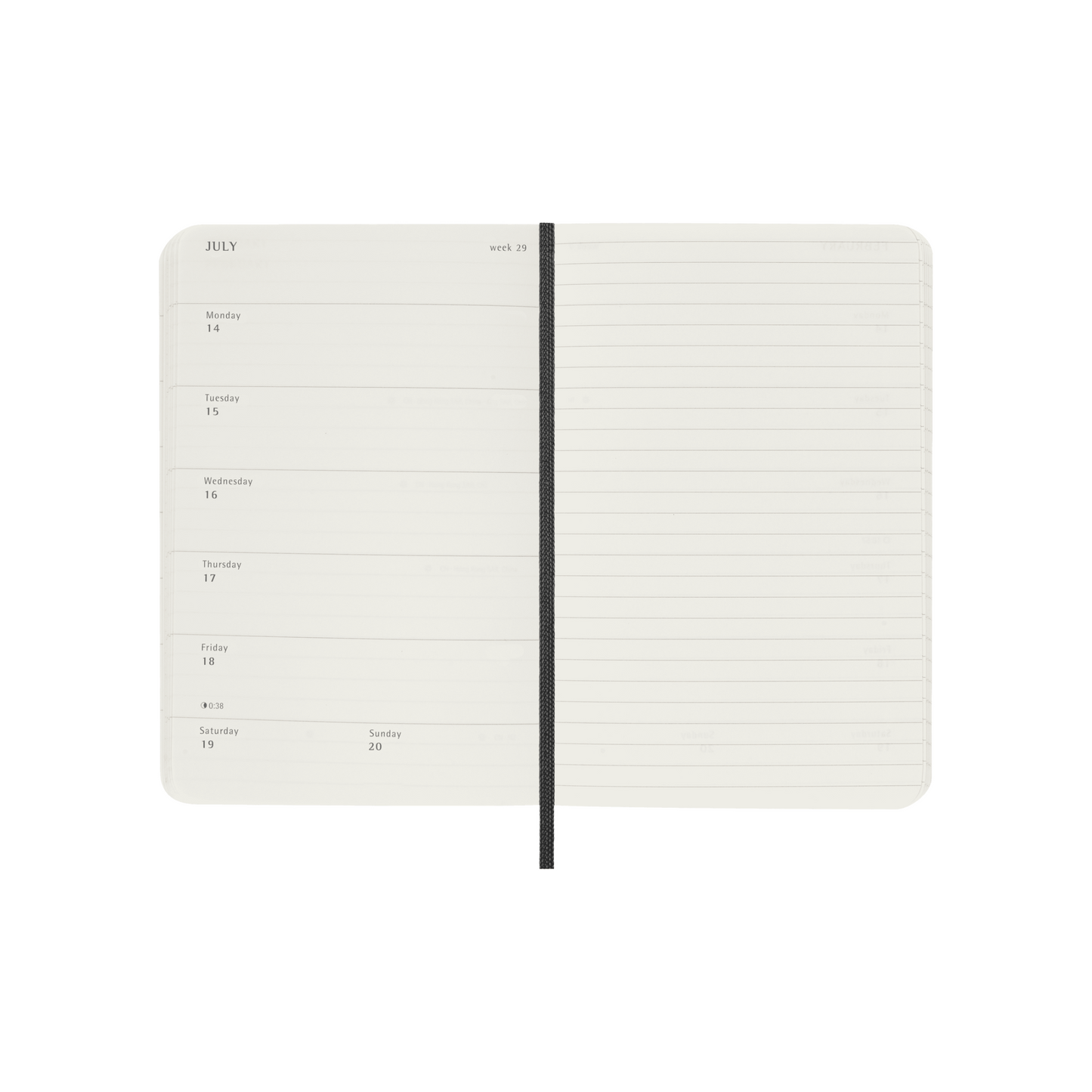 2025 Pocket Planner | WEEKLY Notebook Softcover - BLACK