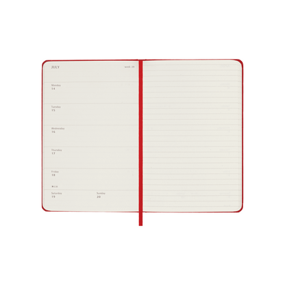 2025 Pocket Planner | WEEKLY Notebook Hardcover - RED