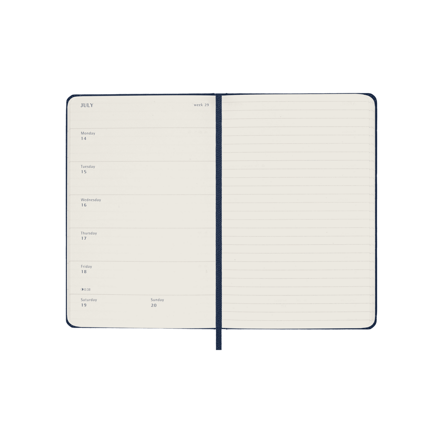 2025 Pocket Planner | WEEKLY Notebook Hardcover - BLUE