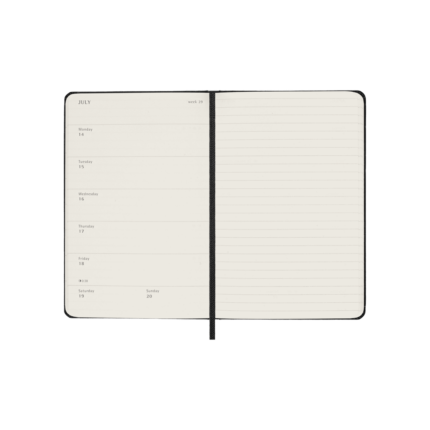 2025 Pocket Planner | WEEKLY Notebook Hardcover - BLACK