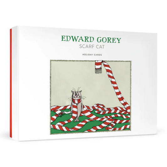 Boxed Christmas Cards | Edward Gorey: CAT WITH SCARF