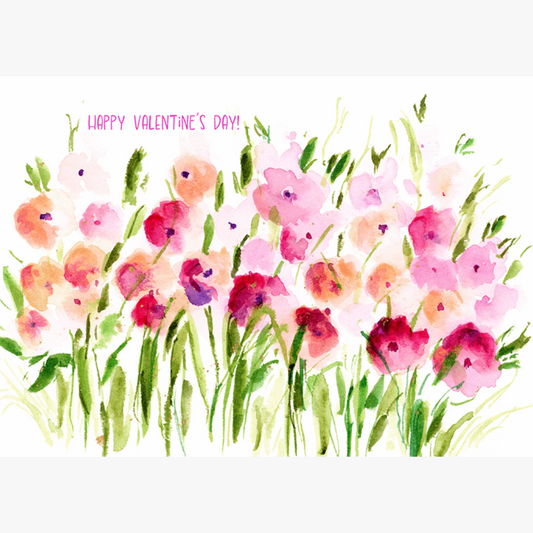 Valentine's Card | WATERCOLOUR FLOWERS #CMS10V