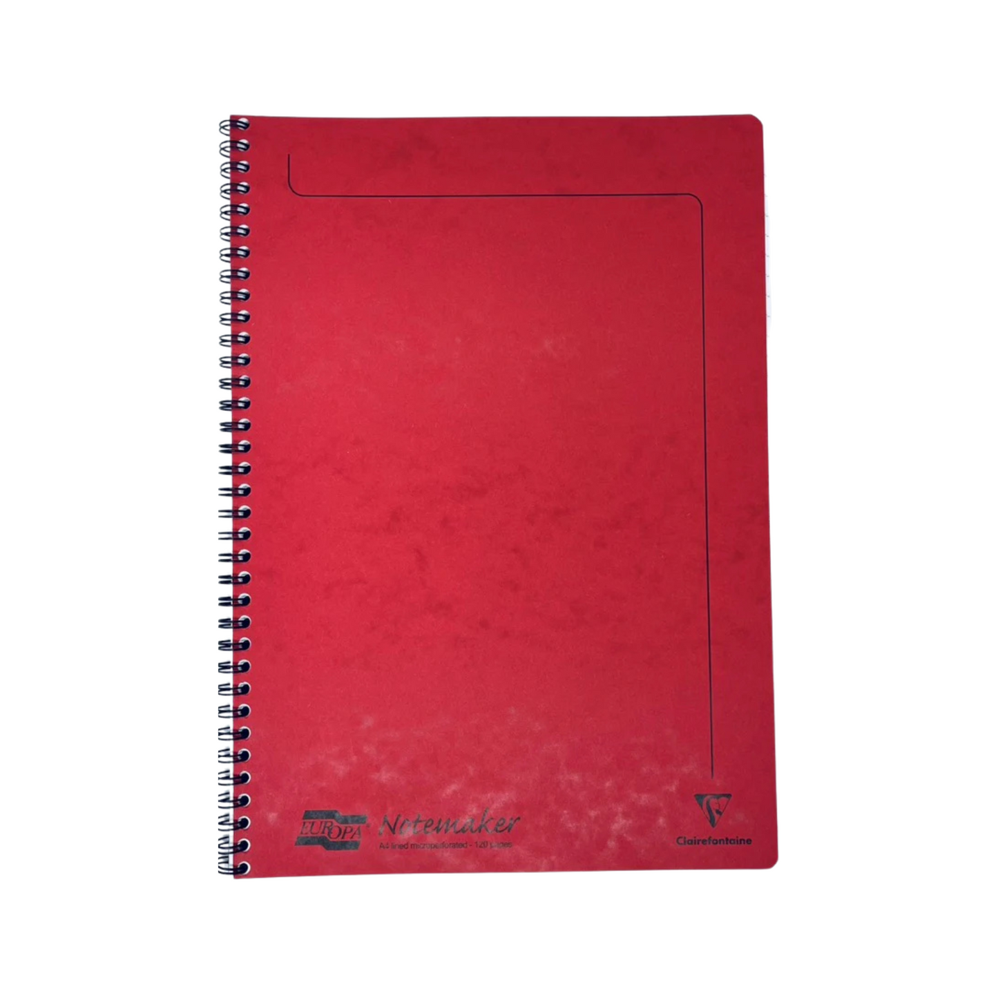 Lined Notebook | A4 Europa Coiled Notebook - RED #4868Z