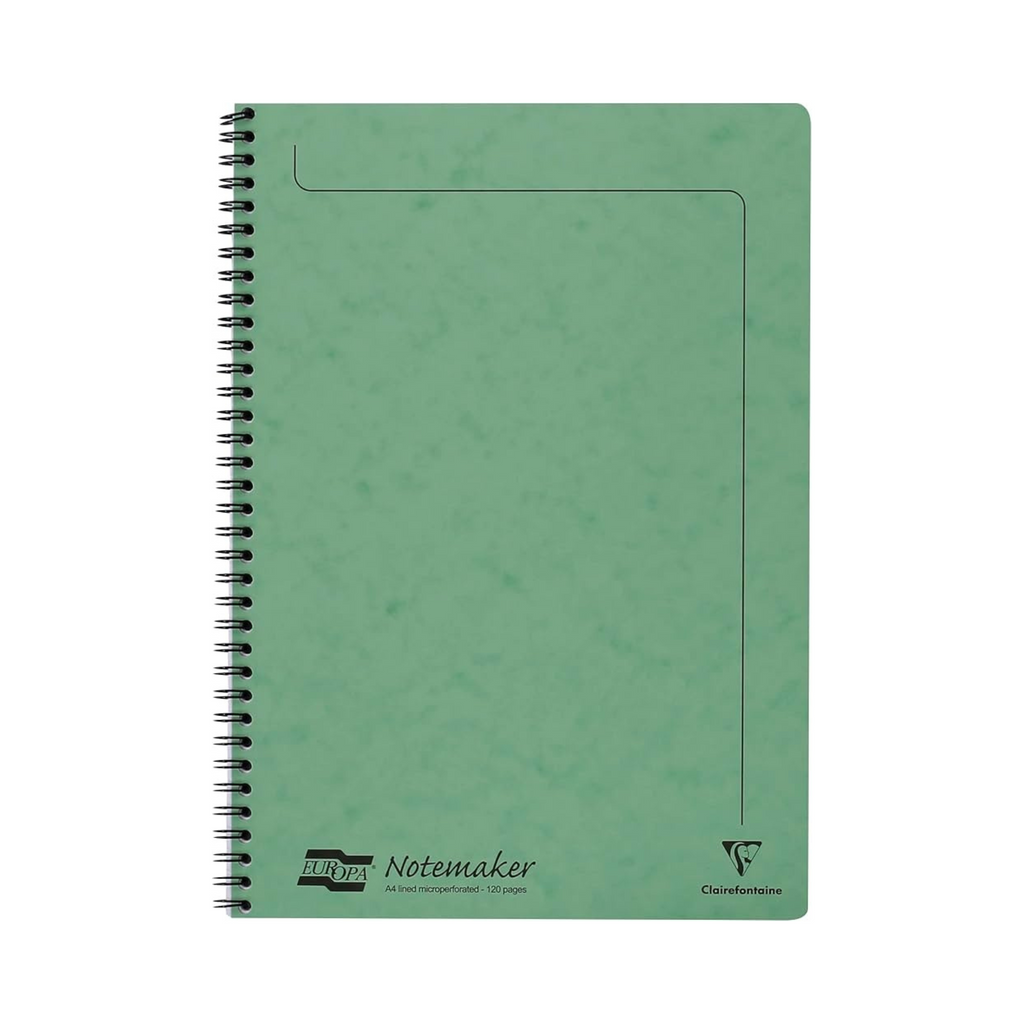 Lined Notebook | A4 Europa Coiled Notebook - LIME #3095Z