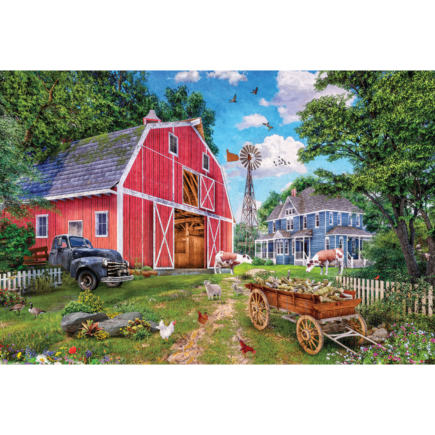 Puzzle 550 PC | Decorative Tin - BARN #8551-5601