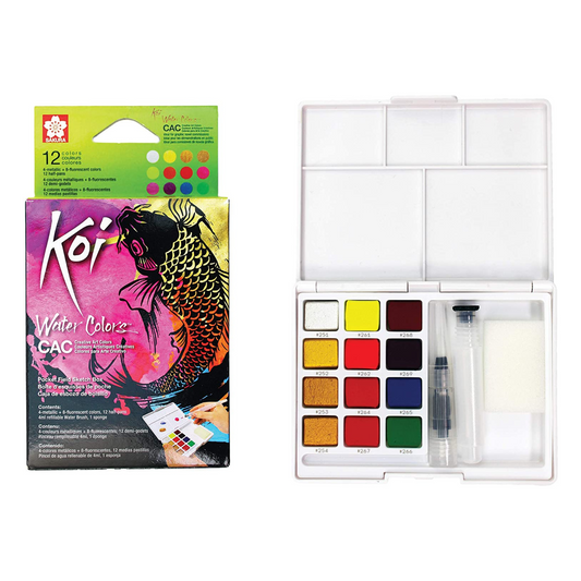 Koi CAC Watercolour | Set of 12 - FLUORESCENTS #20XNCW12MH