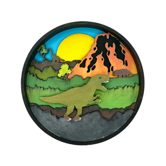 Craft Kit | DIY Shadow Box - DINOS LAVA LAND #SB0059