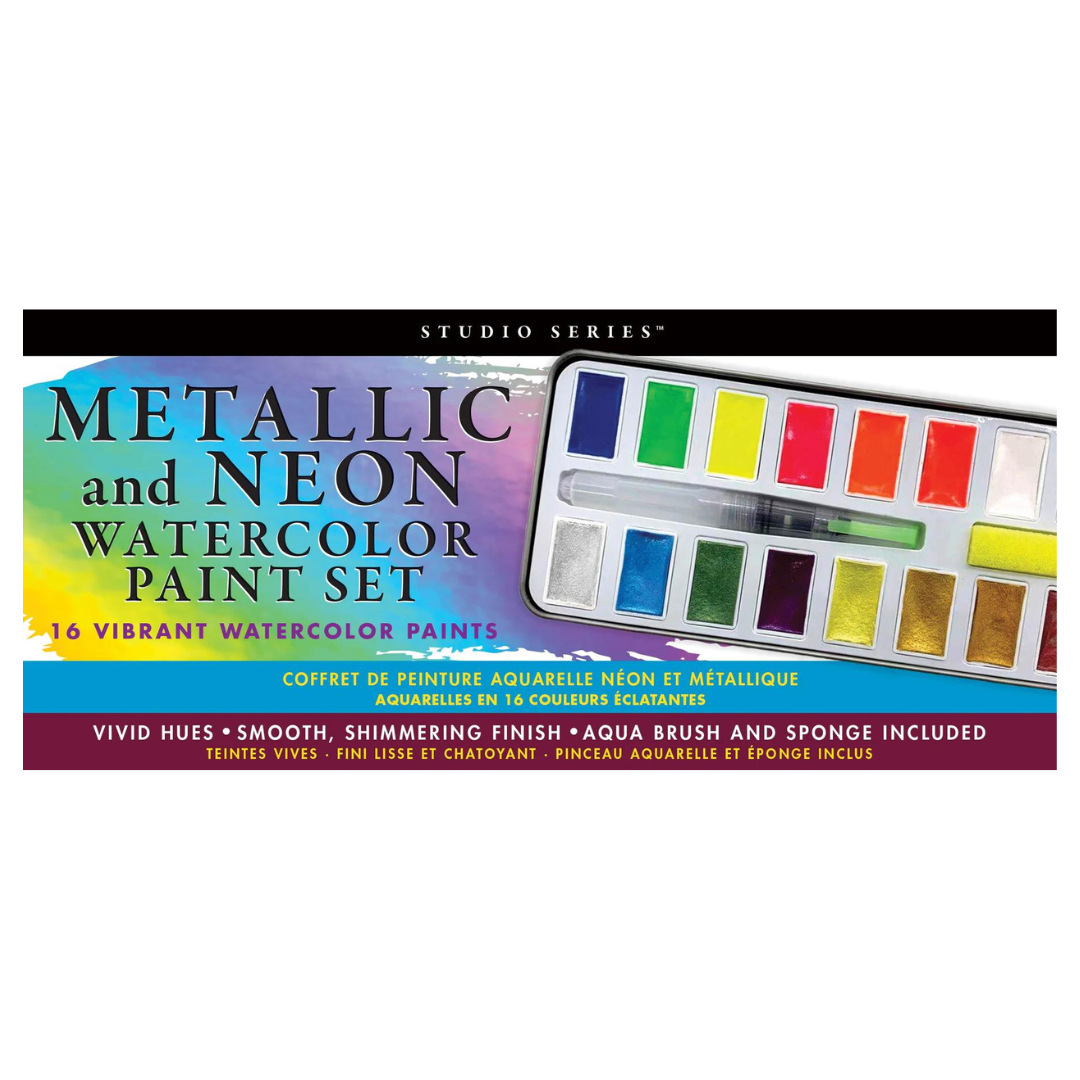 Studio Series | Watercolour Palette - METALLIC & NEON #339645-2