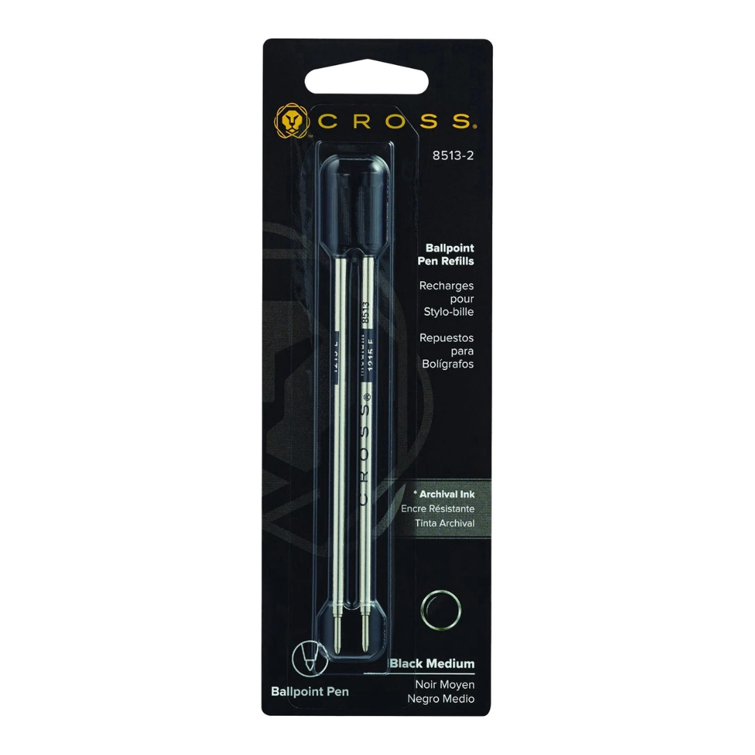 Ballpoint Refill | Medium Pack of 2 - BLACK #8513-2