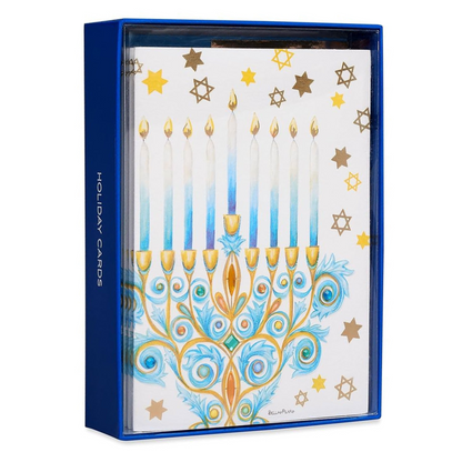 Hanukkah Boxed Cards | Health, and Happiness Menorah #6965344