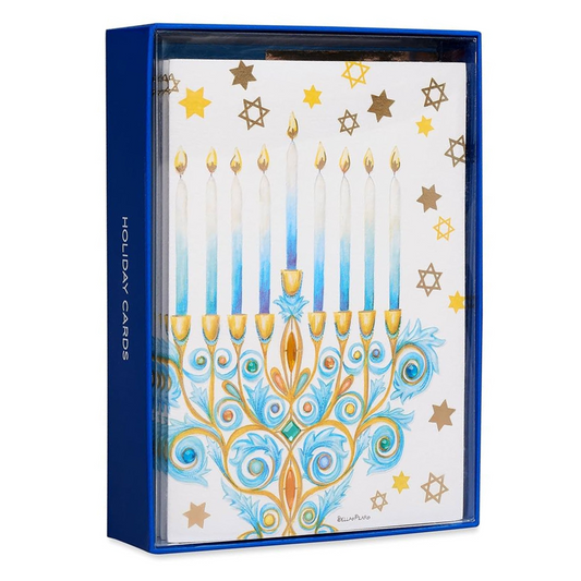 Hanukkah Boxed Cards | Health, and Happiness Menorah #6965344