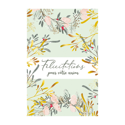 French Wedding Card | Botanical Felicitations